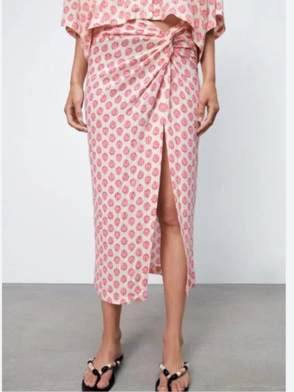 Printed Midi Skirt